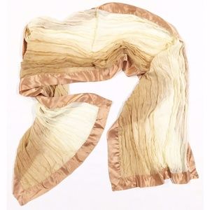 BADGLEY MISCHKA SHEER OMBRE SILK SCARF WRAP SHAWL